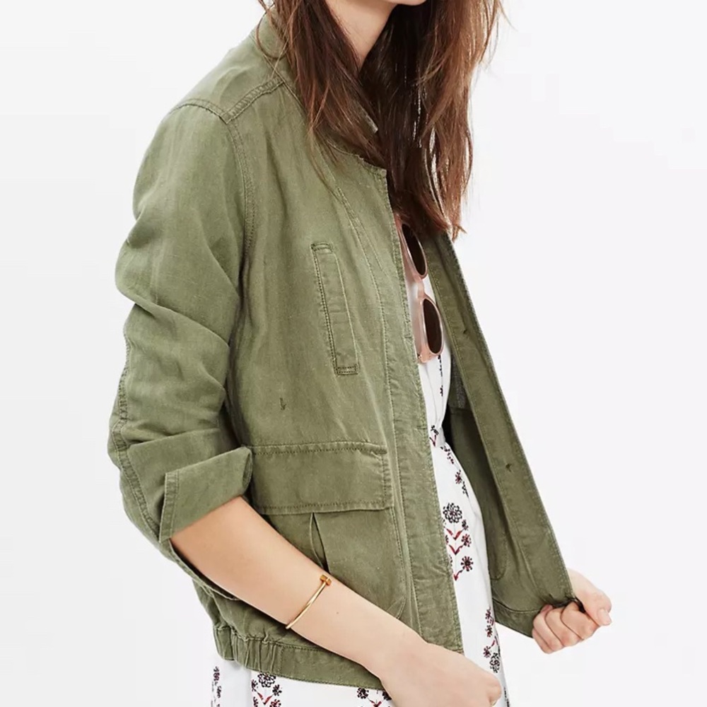 Madewell League cargo jacket military green small